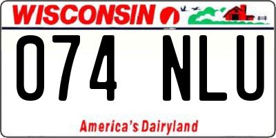 WI license plate 074NLU