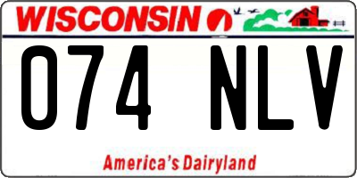 WI license plate 074NLV