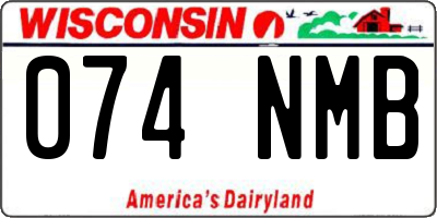 WI license plate 074NMB