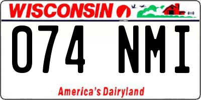 WI license plate 074NMI