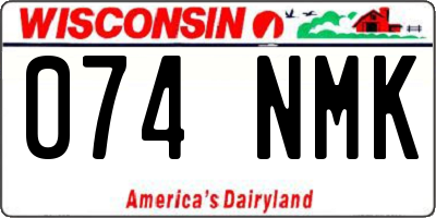 WI license plate 074NMK