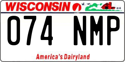 WI license plate 074NMP