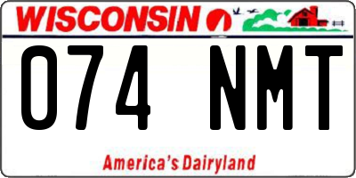 WI license plate 074NMT