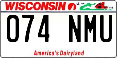 WI license plate 074NMU