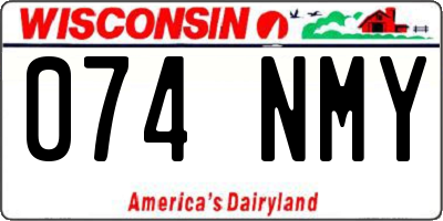 WI license plate 074NMY