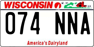 WI license plate 074NNA