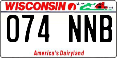 WI license plate 074NNB