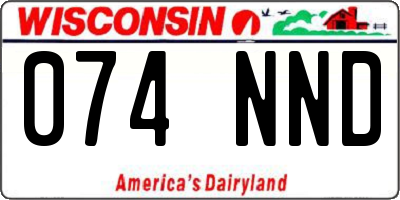 WI license plate 074NND
