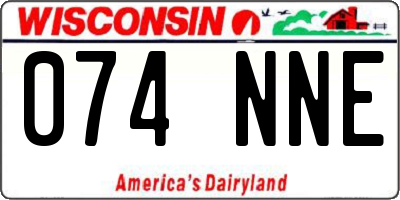 WI license plate 074NNE