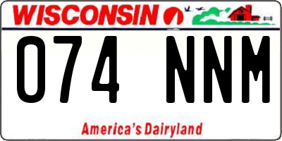 WI license plate 074NNM