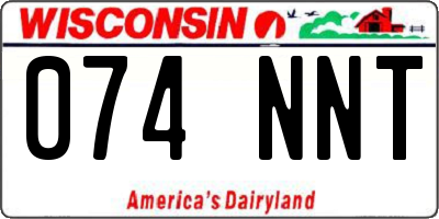 WI license plate 074NNT