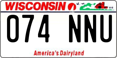 WI license plate 074NNU