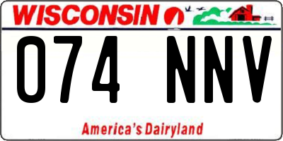 WI license plate 074NNV