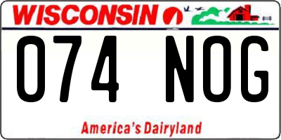 WI license plate 074NOG