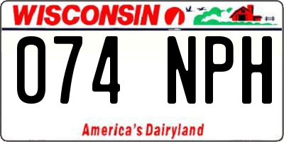 WI license plate 074NPH
