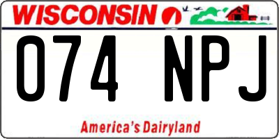 WI license plate 074NPJ