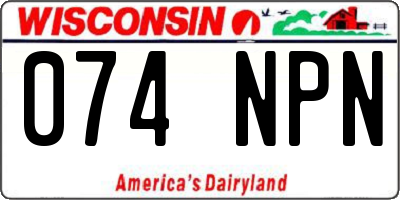 WI license plate 074NPN