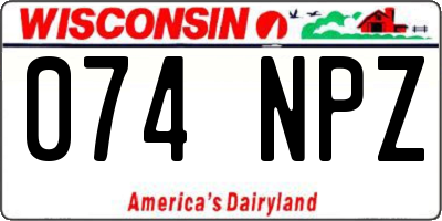 WI license plate 074NPZ