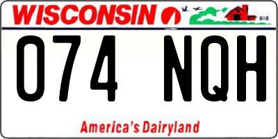 WI license plate 074NQH
