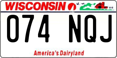WI license plate 074NQJ