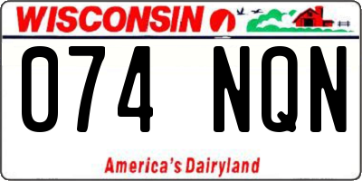 WI license plate 074NQN