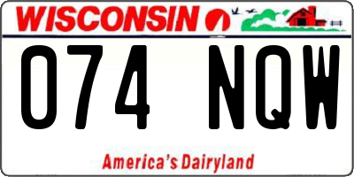 WI license plate 074NQW