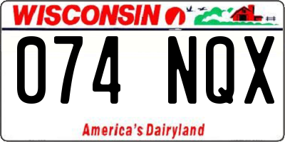 WI license plate 074NQX