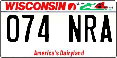 WI license plate 074NRA