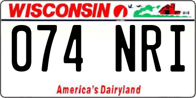 WI license plate 074NRI