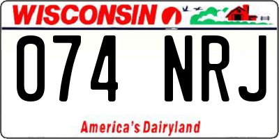 WI license plate 074NRJ