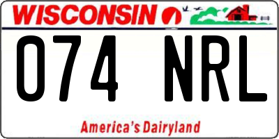 WI license plate 074NRL