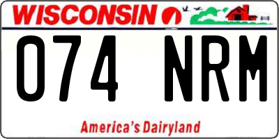 WI license plate 074NRM