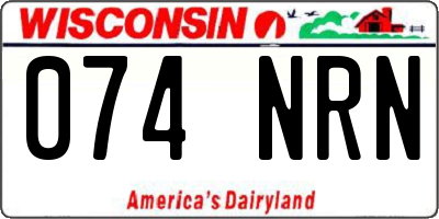 WI license plate 074NRN