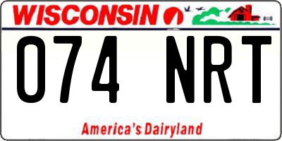 WI license plate 074NRT