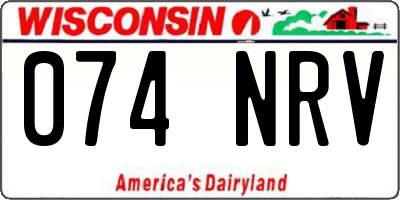 WI license plate 074NRV