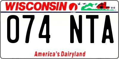WI license plate 074NTA