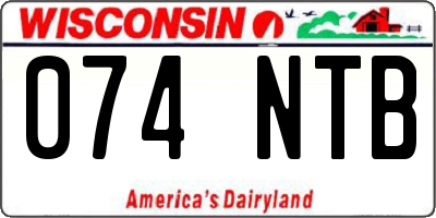 WI license plate 074NTB