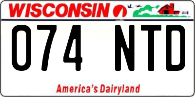 WI license plate 074NTD