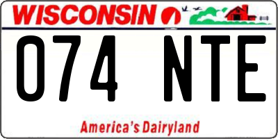 WI license plate 074NTE