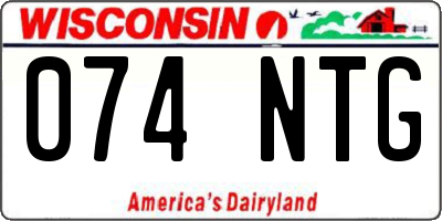WI license plate 074NTG
