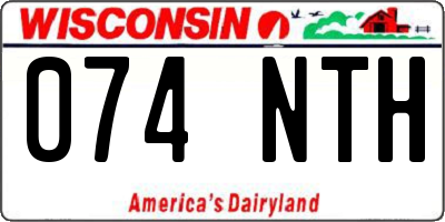 WI license plate 074NTH