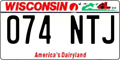 WI license plate 074NTJ