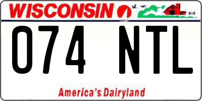 WI license plate 074NTL