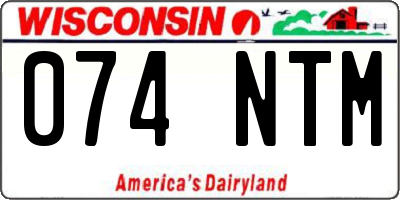 WI license plate 074NTM