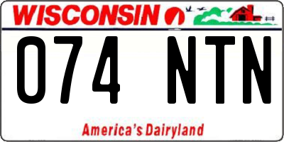 WI license plate 074NTN