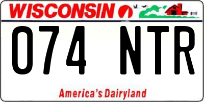 WI license plate 074NTR