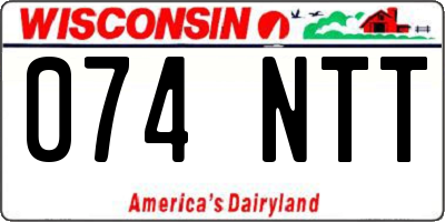 WI license plate 074NTT