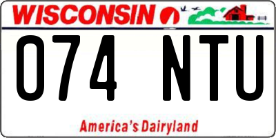 WI license plate 074NTU