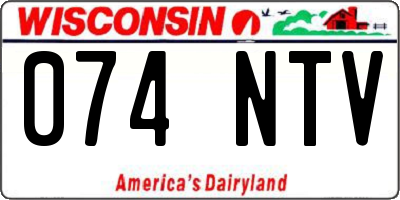 WI license plate 074NTV