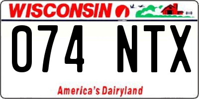 WI license plate 074NTX